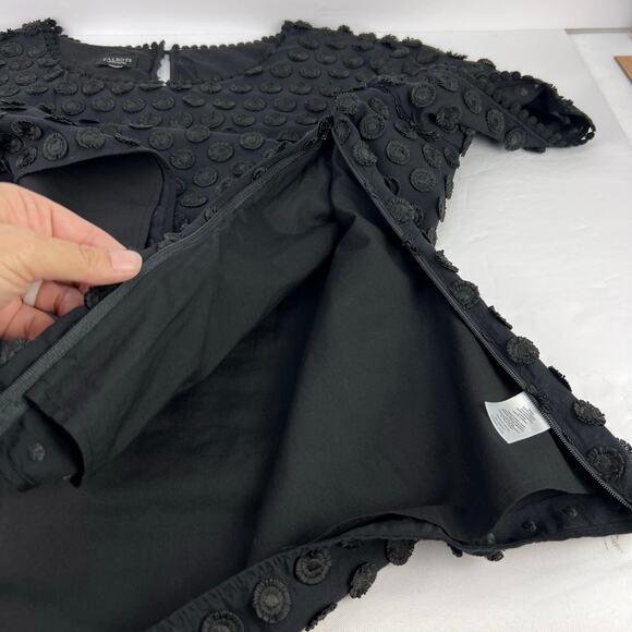 Talbots Black/Black Embroidered Textured Women's Plus Size Blouse 24W Petite - Picture 4 of 11